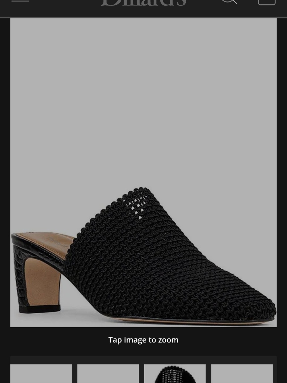 Donald Pliner Jaliyaha Macrame  Black Mule Heel - Current Style In Store